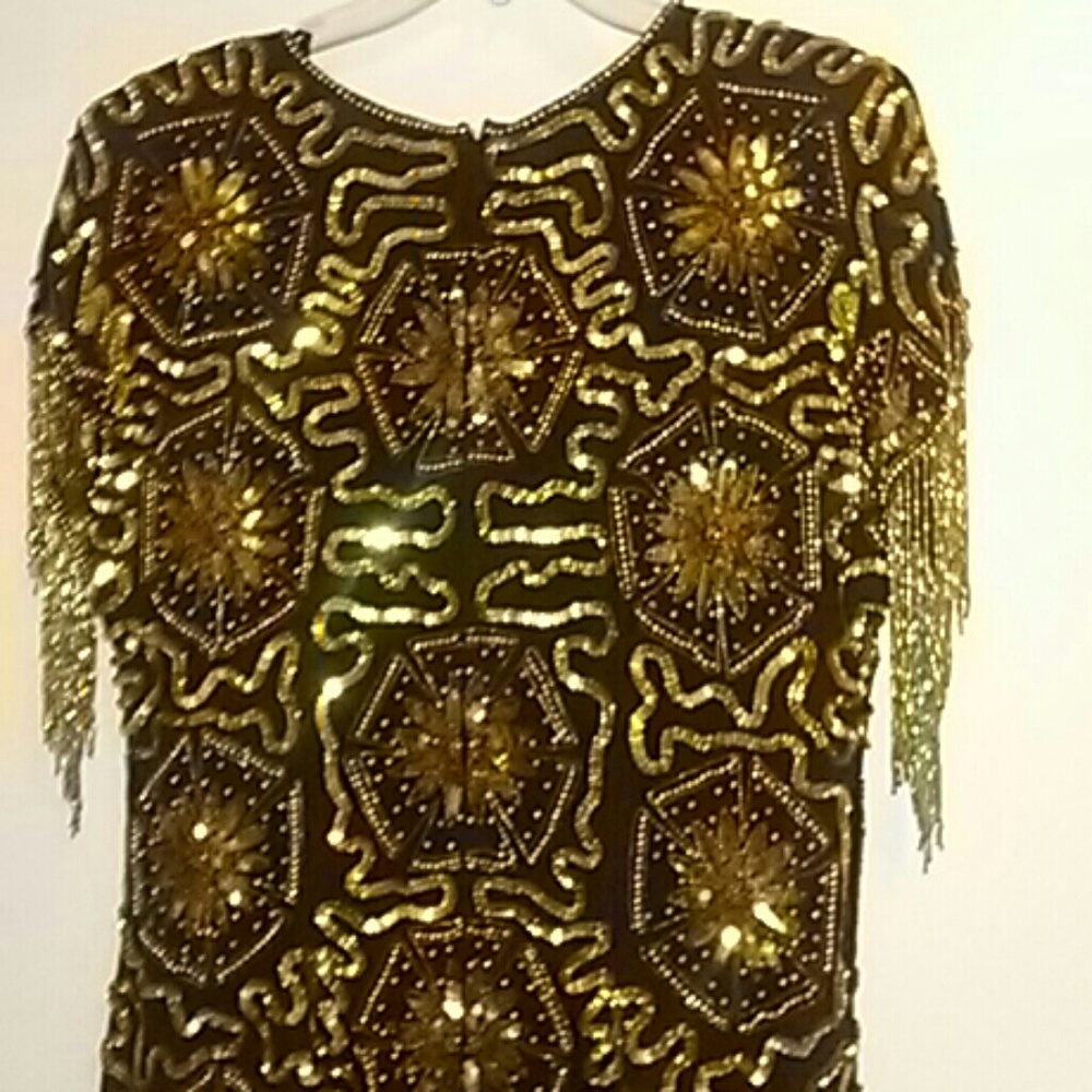Black Sequined Party Dress